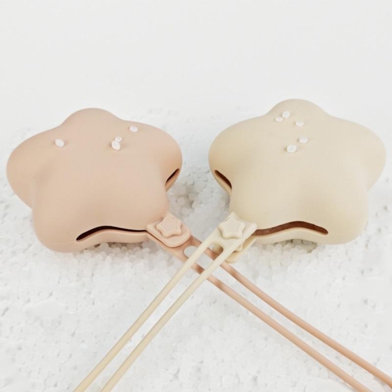 Silicone Baby Pacifier Storage Box with Hanging Rope Easy Carry for Infants Newborns Dustproof & Well Organization