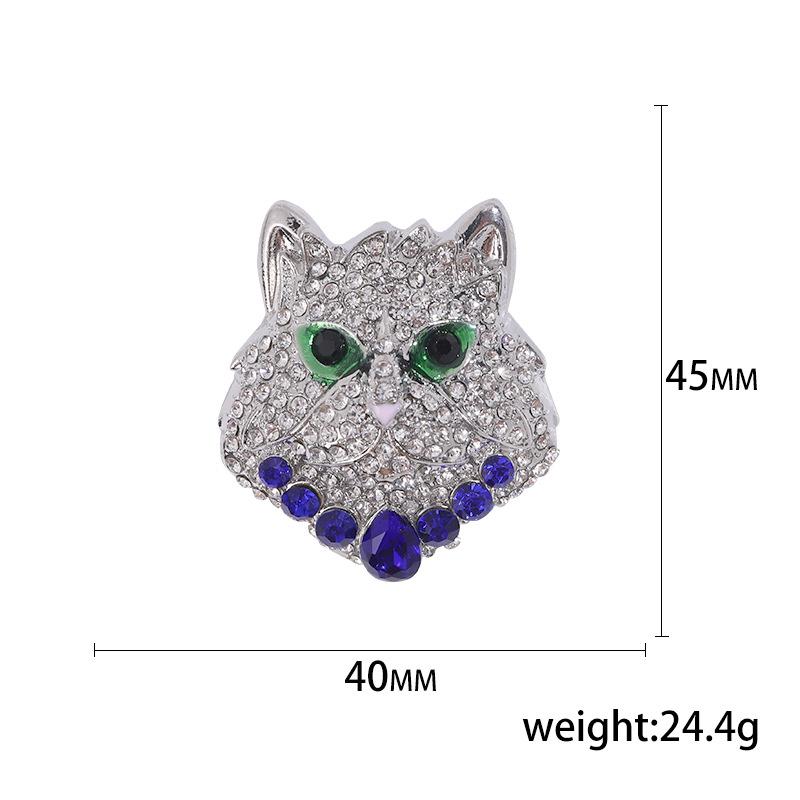 Fashion Personalized Rhinestone Leopard Head Brooch, Simple Temperament Clothing With Jewelry Pendant Pin