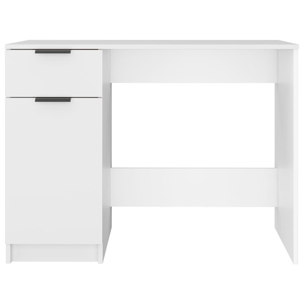 Desk White 100 X 50 X 75 Cm Particleboard