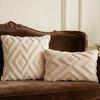 Rhombus Pattern Solid Color Pillowcase, Washable Throw Pillow Cover, Rectangle Square Cushion Cover for Home Living Room Bedroom Sofa Bed