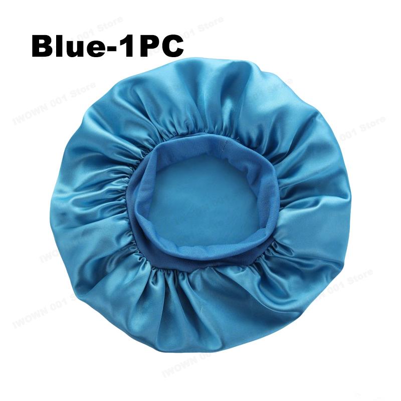 

Новая женская супер большая шелковистая гладкая для волос мягкая и элегантная однотонная атласная шапочка шапочка для сна эластичная шапочка для душа инструмент для ванной