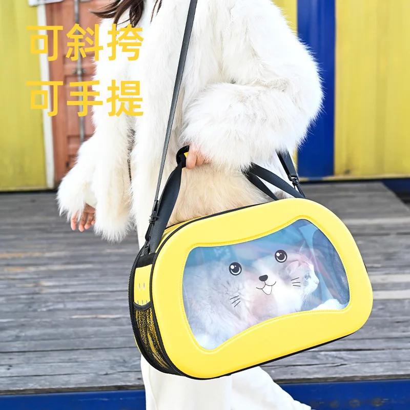 Cat Out Portable Cat Backpack Pet Out Bag Dog Handheld Crossbody Space Capsule Foldable Bag Pet Carrier Travel Backpack