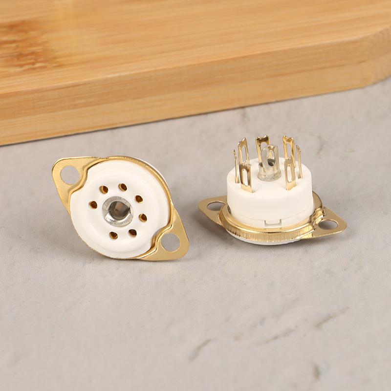 2 Pcs 7Pin B7G Ceramic Vacuum Tube Socket Valve Base For 6Z4/Eaa91/Ec92, Etc. Vintage Audio Amplifier Diy Chassis Mount
