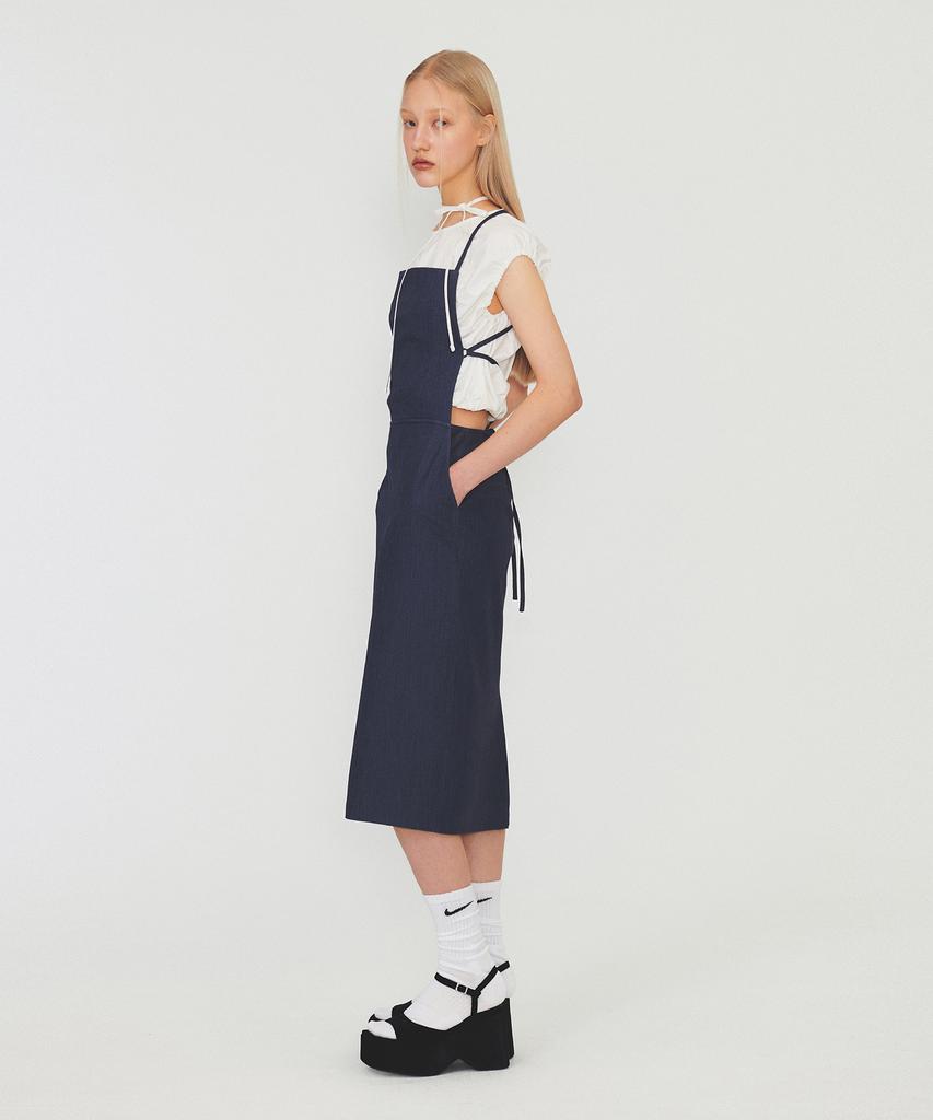 Daiaegeuneol Strap Sleeveless Dress (Blue)