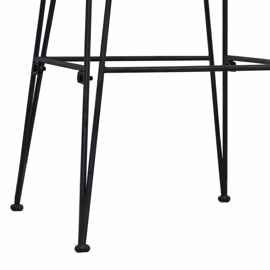 Dining Chair 2 Pcs Black 41 X 55 X 85 Cm Rattan and Steel