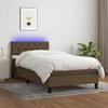 VidaXL Slatted Bed Base with Mattress and LED, Upholstered Bed, Single Bed, Adult Bed for Interior Bedroom, 3133352