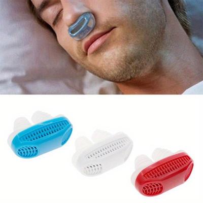 ABS and Silicone Anti Snoring Air Purifier Anti Snoring Device Silicone Anti Snoring Nasal Dilator Breathing Nose Clip Respirator Anti Snoring Device