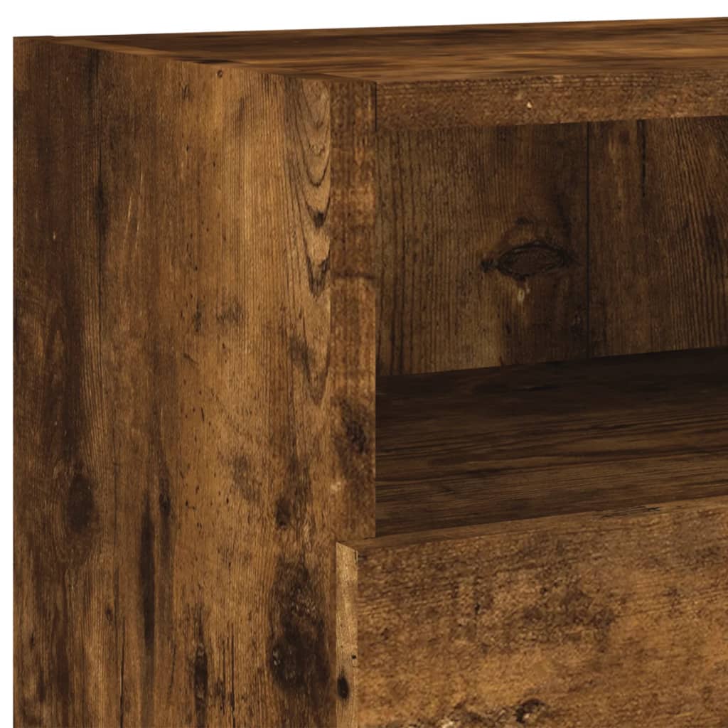 TV Wall Cabinet Smoked Oak 100 x 30 x 30 cm Wood Based Material