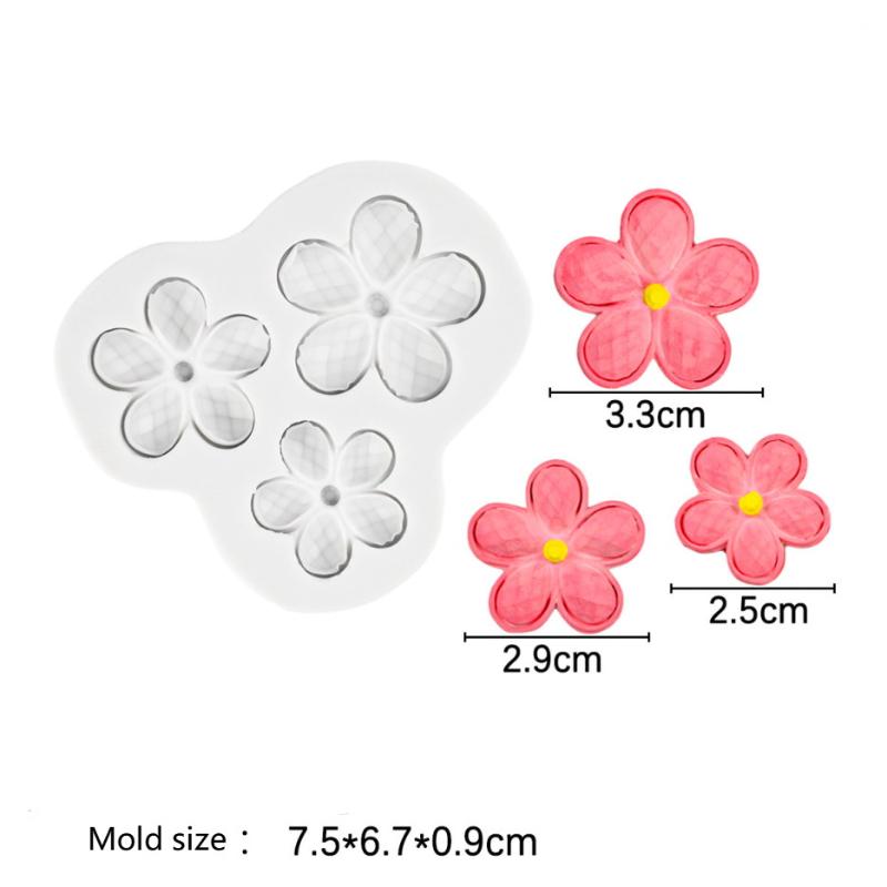 Mini Rose Camellia Flower Silicone Sugarcraft Mold Cookie Cupcake Chocolate Baking Mold Fondant Cake Decorating Tools