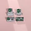 Alloy Stylish Excel Spreadsheet Metal Badge Fun Gift Brooch With Cartoon Character Style