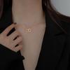 2021 Minimalist Double Ring Heart Necklace - Women's Niche Design Clavicle Chain INS Style Jewelry Gift