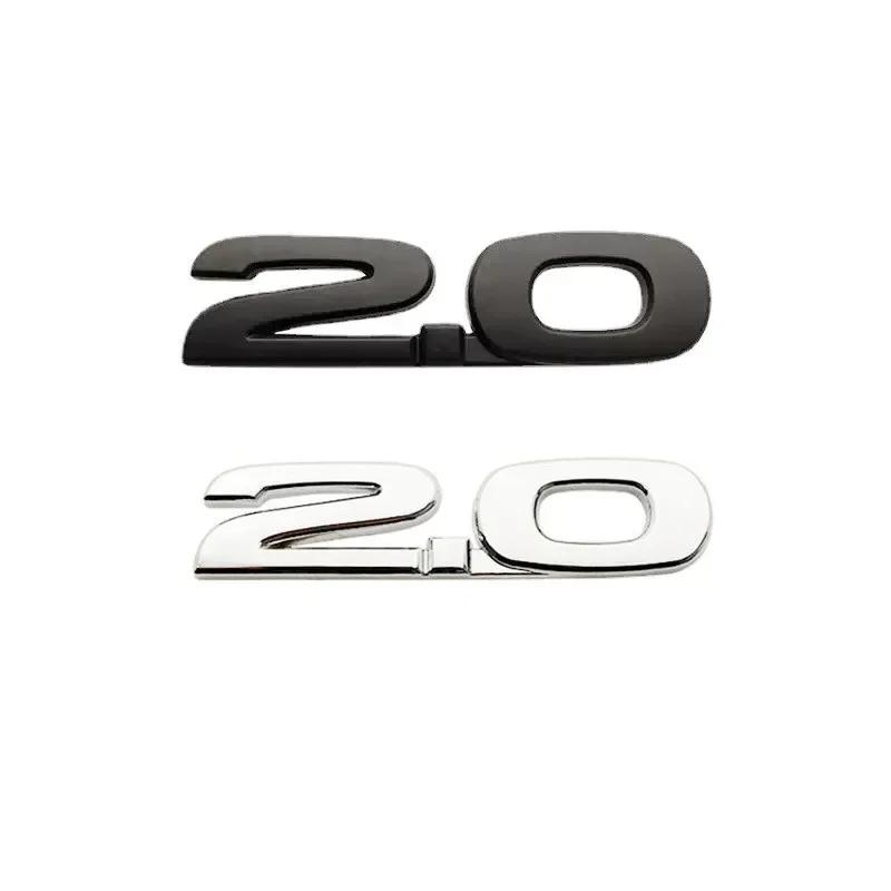 Metalowe Emblematy 3D 2.0 2.5 Litery Błotnik Samochodu Naklejka z Godłem Tylnej Klapy Do Mazda 3 6 Axela CX5 CX7 MX5 Chromowane Czarne Akcesoria