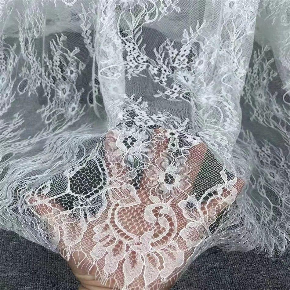 High-quality Soft and Skin-friendly Lace Fabric Suitable for Wedding Dresses Formal Gowns and Handmade DIY Clothing Fabrics