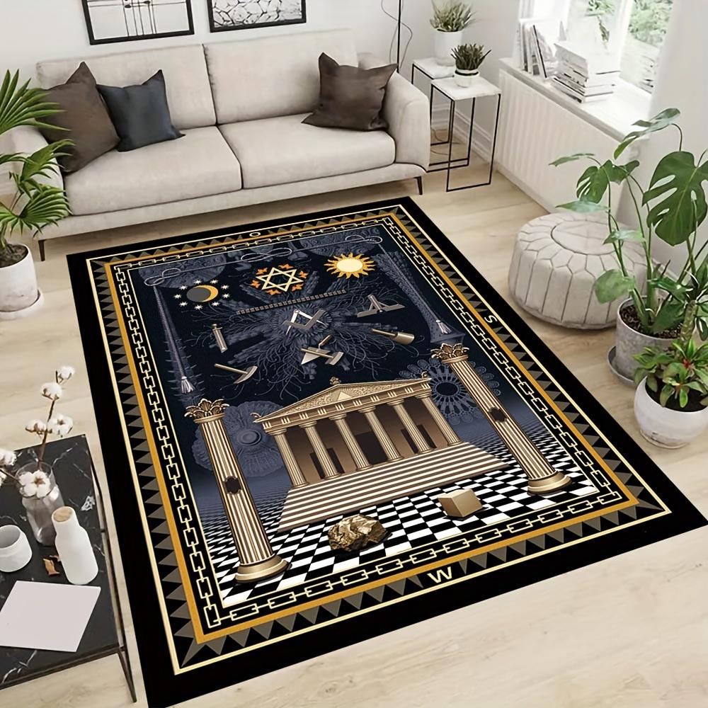 

1pc 24680155140 Pattern Carpet, Area Rug For Living Room Bedroom Room Bed Chair Laundry Entryway Corridor Yard Non-slip Outdoor Camping Rug 60cm by 90cm