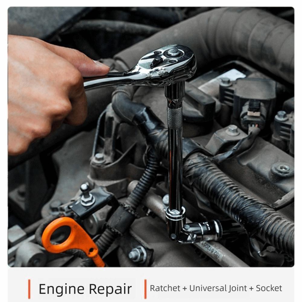 Extension Bar Socket Wrench Set 24/72 Tooth Ratcheting Wrench Set Quick Set Toolbox  Auto Repairing