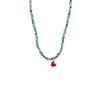 Blue Love Beaded Necklace Women's Light Luxury Niche Collarbone Chain Personalized Jewelry