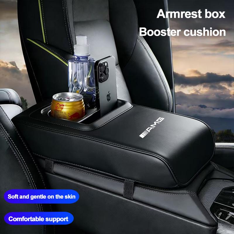 Car Armrest Box Cushion Thickened Memory Foam Height Pad For Mercedes Benz AMG W203 W205 W206 W211 W220 W212 W201 W210 W108 GLC VB1