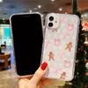 Cute Christmas Snow Aesthetic Gingerbread Man Clear Phone Case for Iphone 17 16 11 15 14 13 12 Pro Max XR XS 7 8 Plus SE2 Cover