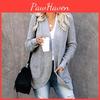 Loose Autumn Long Vintage Winter Sleeve Top Solid Color Cardigan Knitwear Vneck Sweater