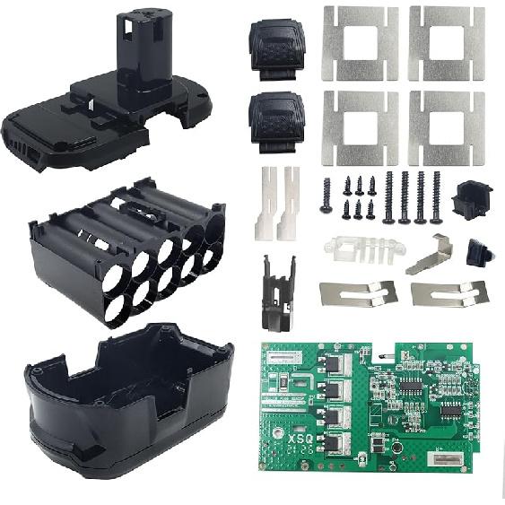 Пластиковый корпус на 10 ячеек для аккумулятора Ryobi 18 В, комплект для ремонта сломанных деталей электроинструмента с печатной платой (Нет батареи 10-Cell
