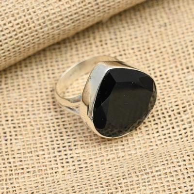 Gorgeous Black Spinel Gemstone Handmade 925 Solid Sterling Silver Jewelry Ring For Wedding Gift