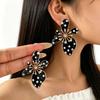 Irregular Shap Large Flower Earrings Wedding French Earrings  Fashion Outfit