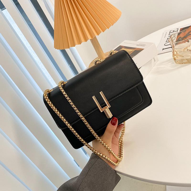Temperament Contrasting Color Women's Bag New Trendy Fashion Casual Messenger Bag Chain Shoulder Bag Bag