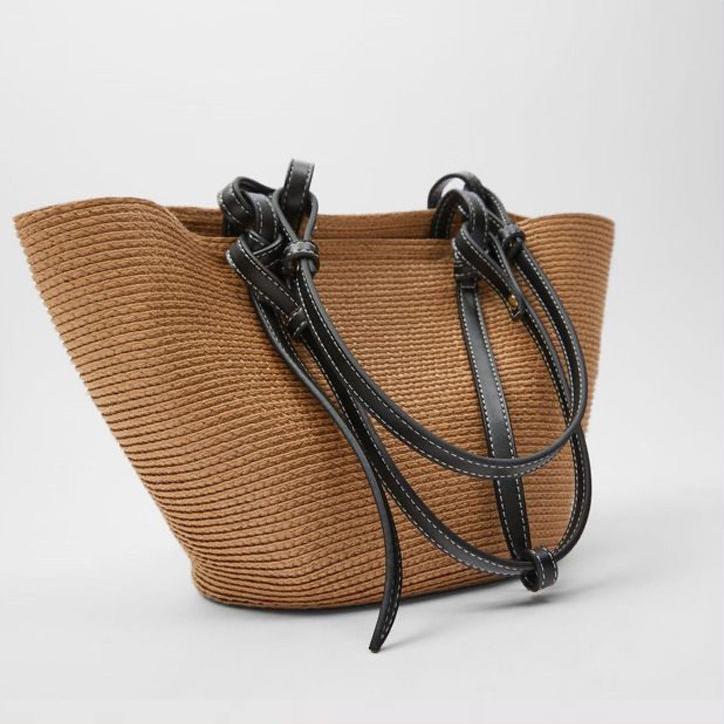 Yogodlns Lady Sommer Strand Stroh Korb Taschen Lässige Rattan Große Kapazität Totes Frauen Marken Designer Handtaschen Korbgeflecht Umhängetaschen