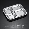 Shengjia Canteen 304 Stainless Steel Divided Food Tray