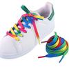 1 para sznurówek płóciennych w tęczowym gradiencie Modne kolorowe sznurówki do zwykłych sneakersów