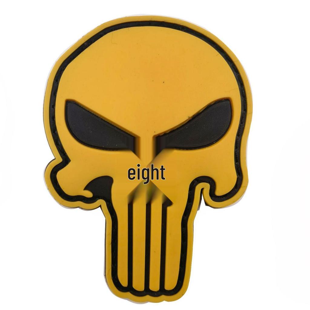 3D PVC Punisher Skull Morale Velcro Patch for Tactical Backpack