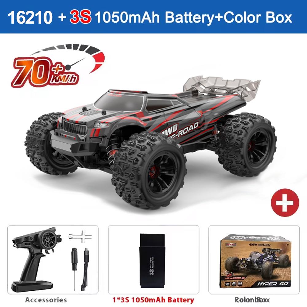 MJX 16208/16209/16210 RC Car 2.4G 4WD Remote Control Off-Road Vehicle Brushless High-Speed Racing Climbing Crawler 2S 3S Battery