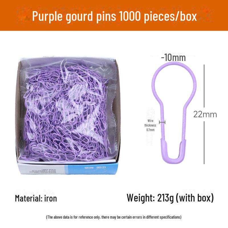 Gourd-Shaped Metal Safety Pins: Iron, Copper, Stainless Steel In Gold, Silver, Black - Clothing Tags/Small Pin Buckles