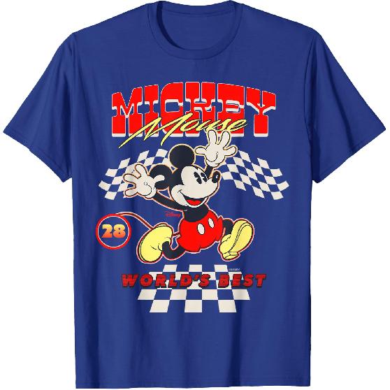 Disney Mickey and Friends 28 Racing Checkered Look T-Shirt
