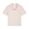 Half-Zip Solid Color Polo Shirt Women Tops 636253-21
