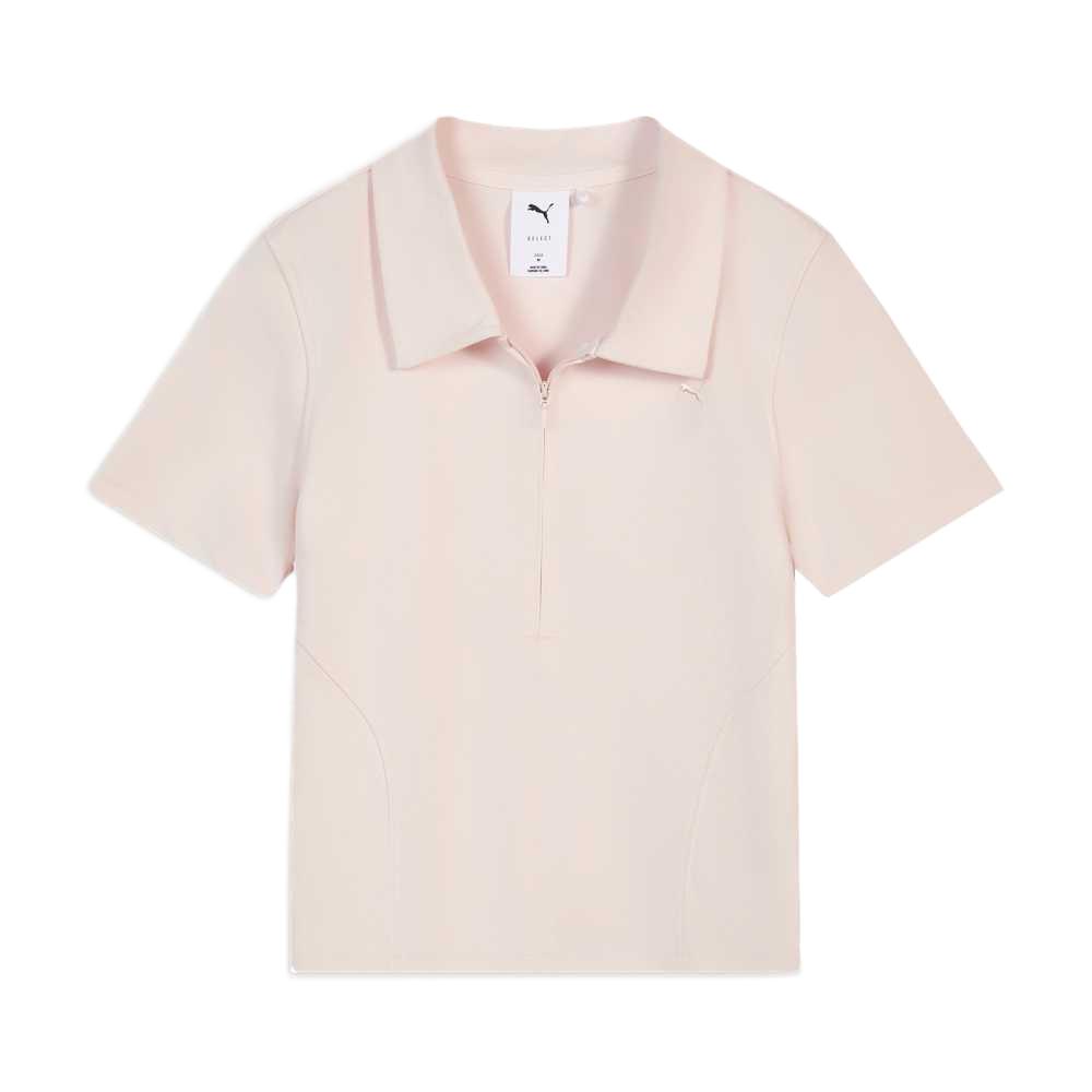 Puma Half-Zip Solid Color Polo Shirt Women tops 636253-21 S