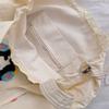 Cute Towel Embroidery Female Canvas Shoulder Bag College Girls Books Handbag Eco Cotton Cloth Purse Women Large Shopping Tote