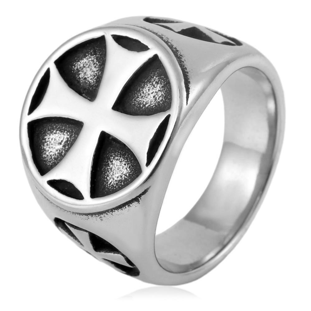 Retro Men's Cross Ring, Trendy Men's Ring