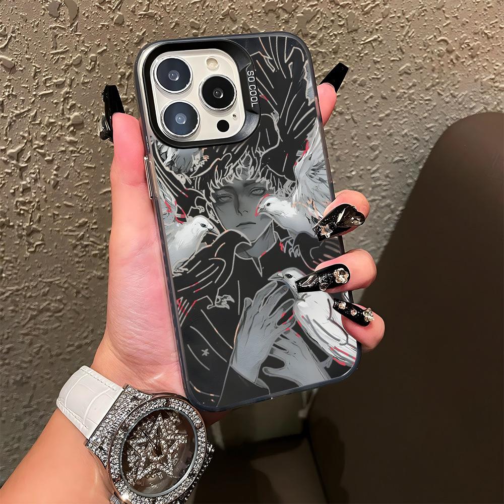 Temu Popular European and American Retro Style Black and White Portrait Pigeon Scratch-resistant and Wear-resistant Apple 17promax Mobile Phone Case