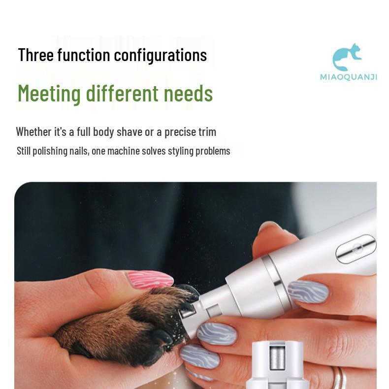 Multifunctional Pet Grooming Tool: Shaver, Clipper, Nail Grinder & Trimmer