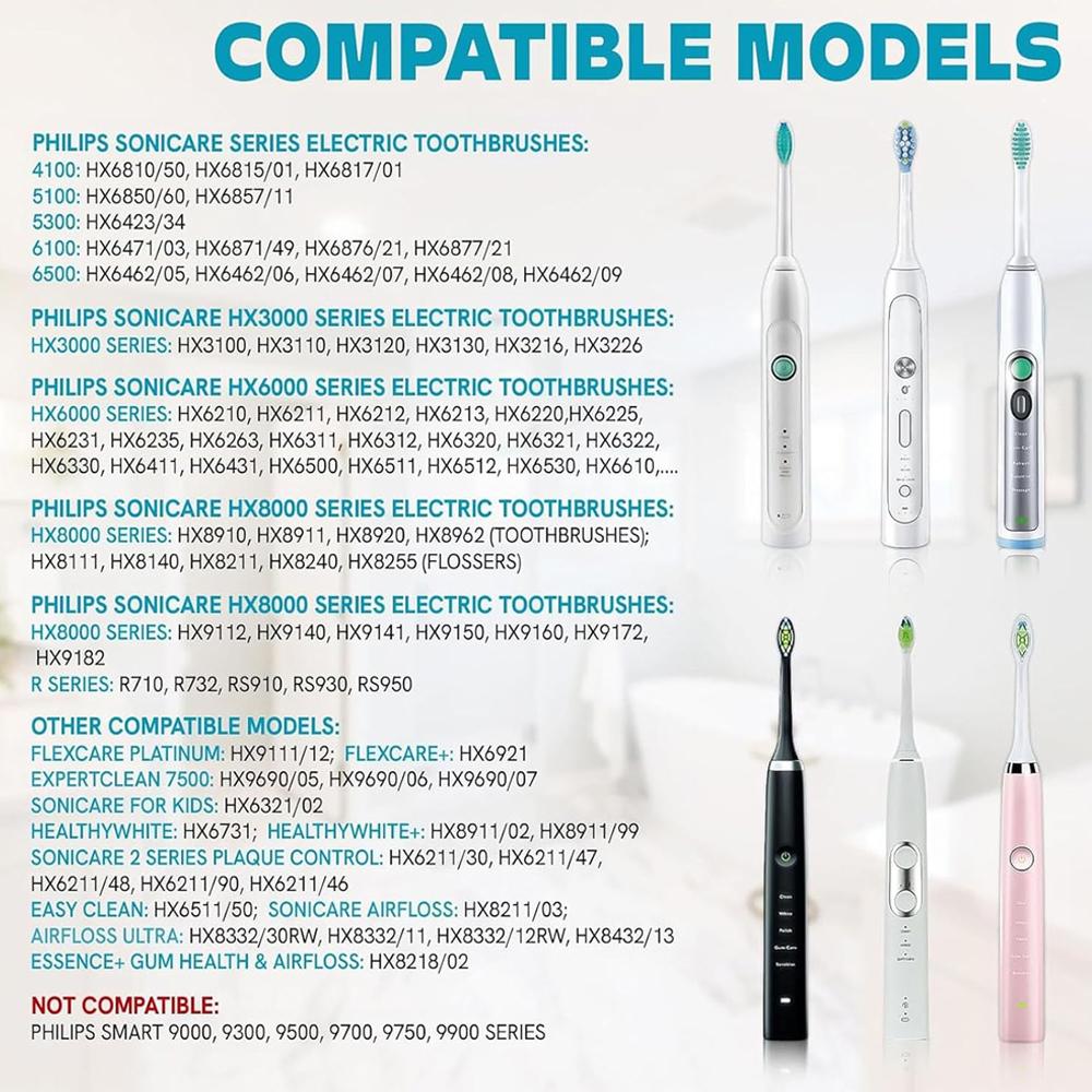 Náhradní nabíjecí základna pro elektrický zubní kartáček Philips, indukční nabíjecí stojan s držákem na uložení kartáčkových hlav pro Sonicare