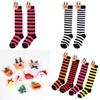 New Arrival Kids Christmas Socks With Cute Cartoon Deer Plush Toy Polyester Fabric Friction Resistant