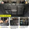 Car Trunk Organizer with Multiple Storage Compartments, Mesh Pockets, Black