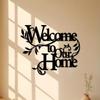 1pc Metal Welcome To Our Home Wall Sign - Wall Decoration Pendant. Welcome Sign. Home Decor. Porch & Living Room Artwork.