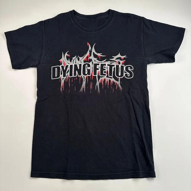 T-shirt With The Dying Fetus Band Logo Blood Splatter M