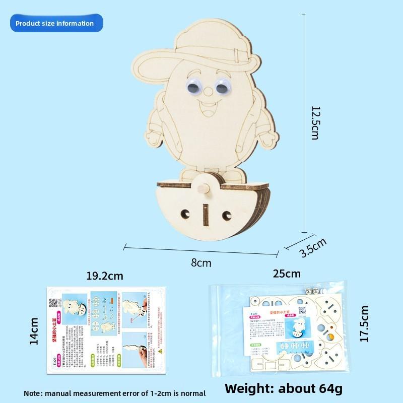 Creativity Wooden Potato Image Tumbler Assembly Set Children Puzzle Toys For Kids Educational Handson Learning Set