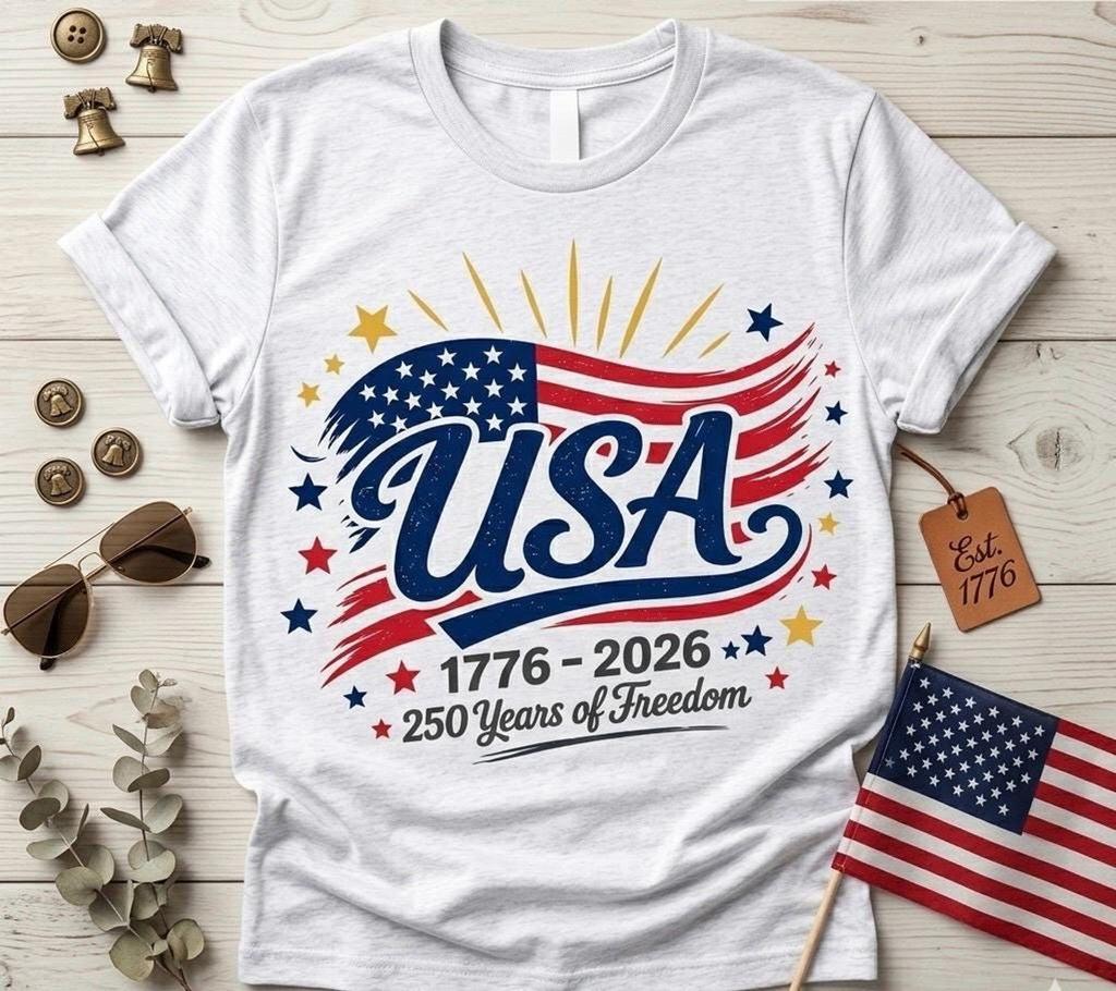 USA 250 Years of Freedom Shirt, 1776-2026 America Tee, Semiquincentennial Gift