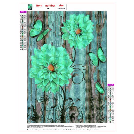 Kit per pittura a mosaico 5D fai da te con strass a forma di rosa