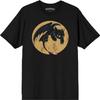 How To Train Your Dragon Franchise Toothless Kawaii Circle On Black Adult Crew Neck Short Sleeve T-Shirt