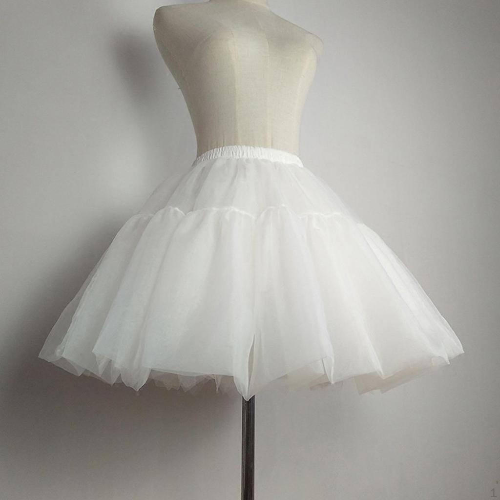 Women's Petticoat Soft Elastic Waist Puffy Tutu for Bridal Dress Evening Dresses